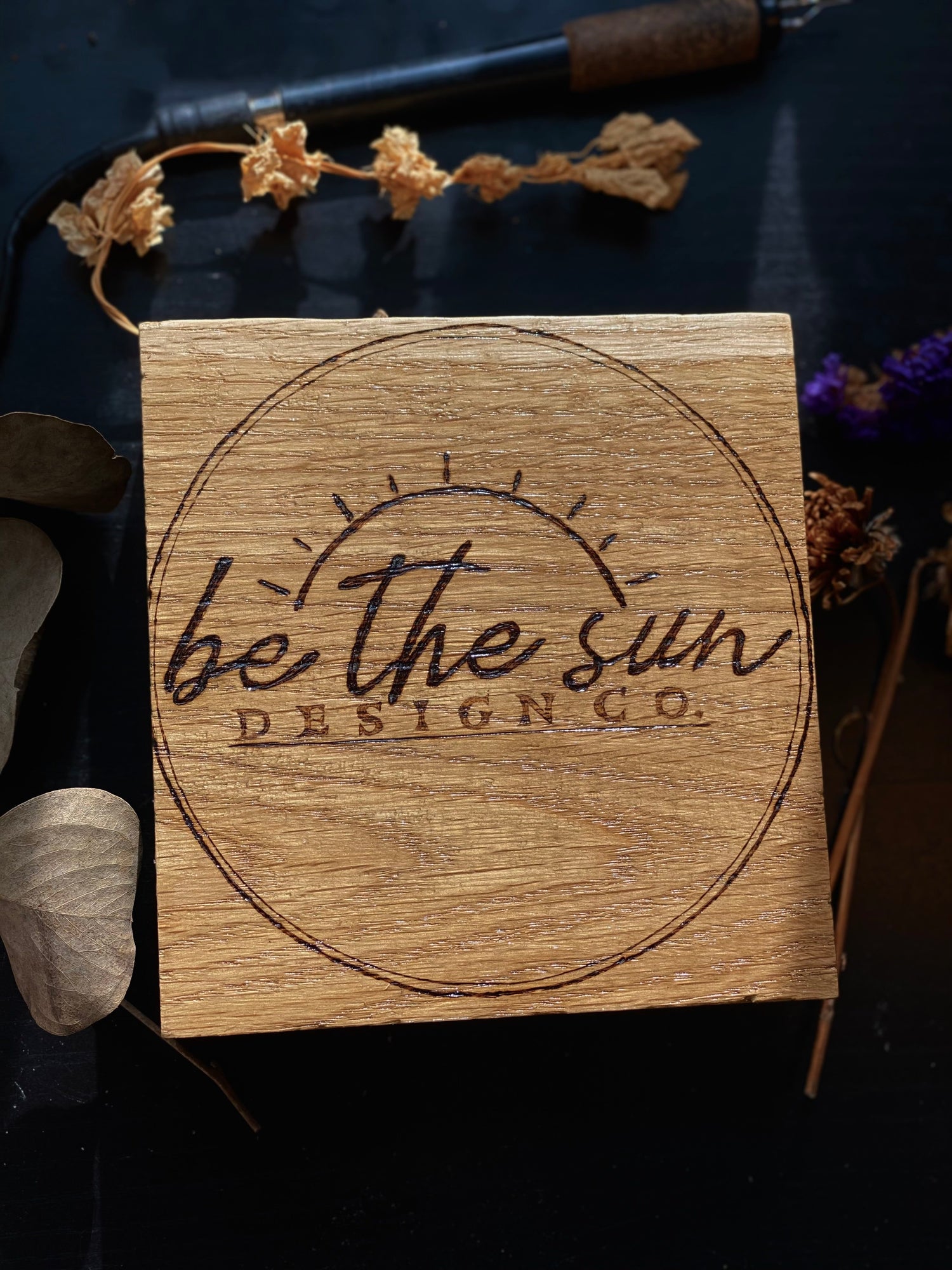 Handmade woodburned art