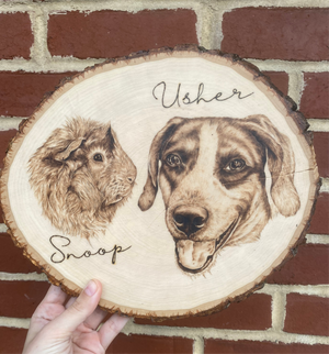 Custom Woodburned Portrait
