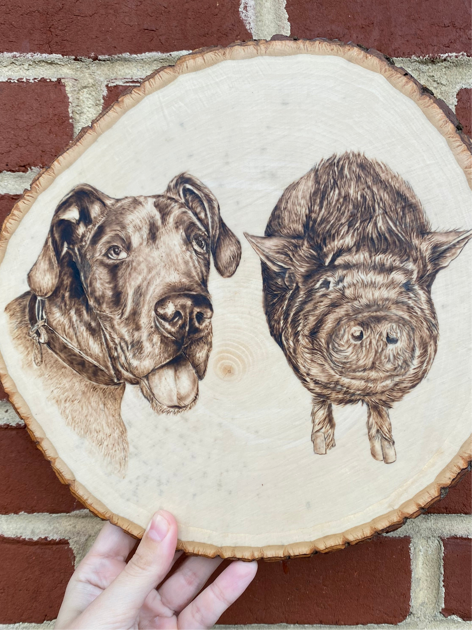 Custom Woodburned Portrait