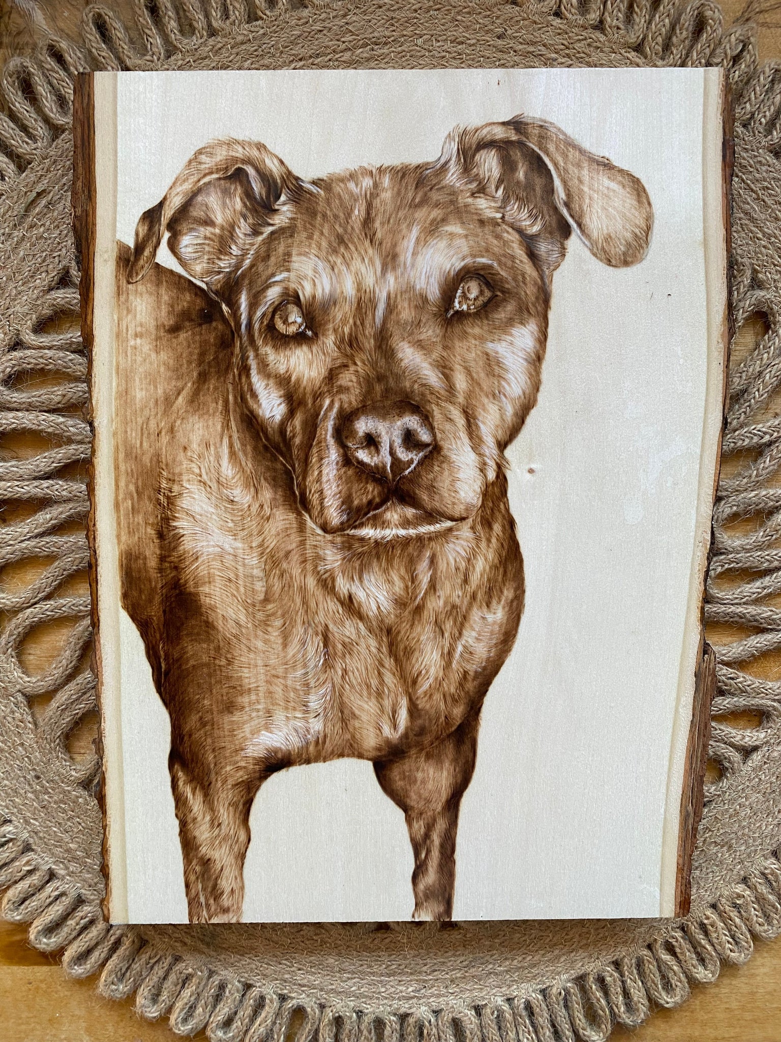 Custom Woodburned Portrait