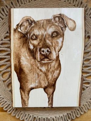 Custom Woodburned Portrait