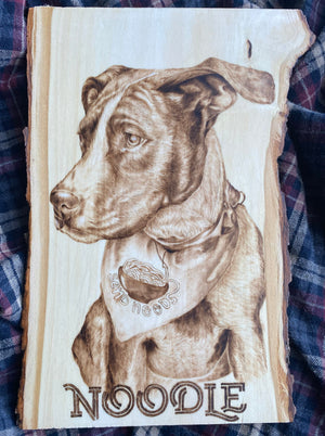Custom Woodburned Portrait