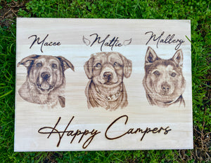 Custom Woodburned Portrait