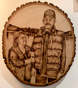 Custom Woodburned Portrait