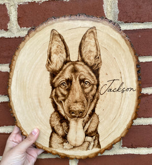 Custom Woodburned Portrait