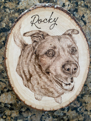 Custom Woodburned Portrait