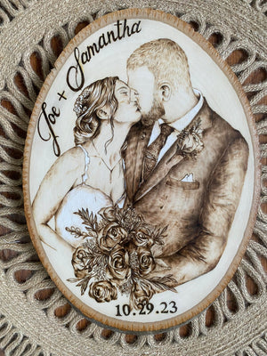Custom Woodburned Portrait