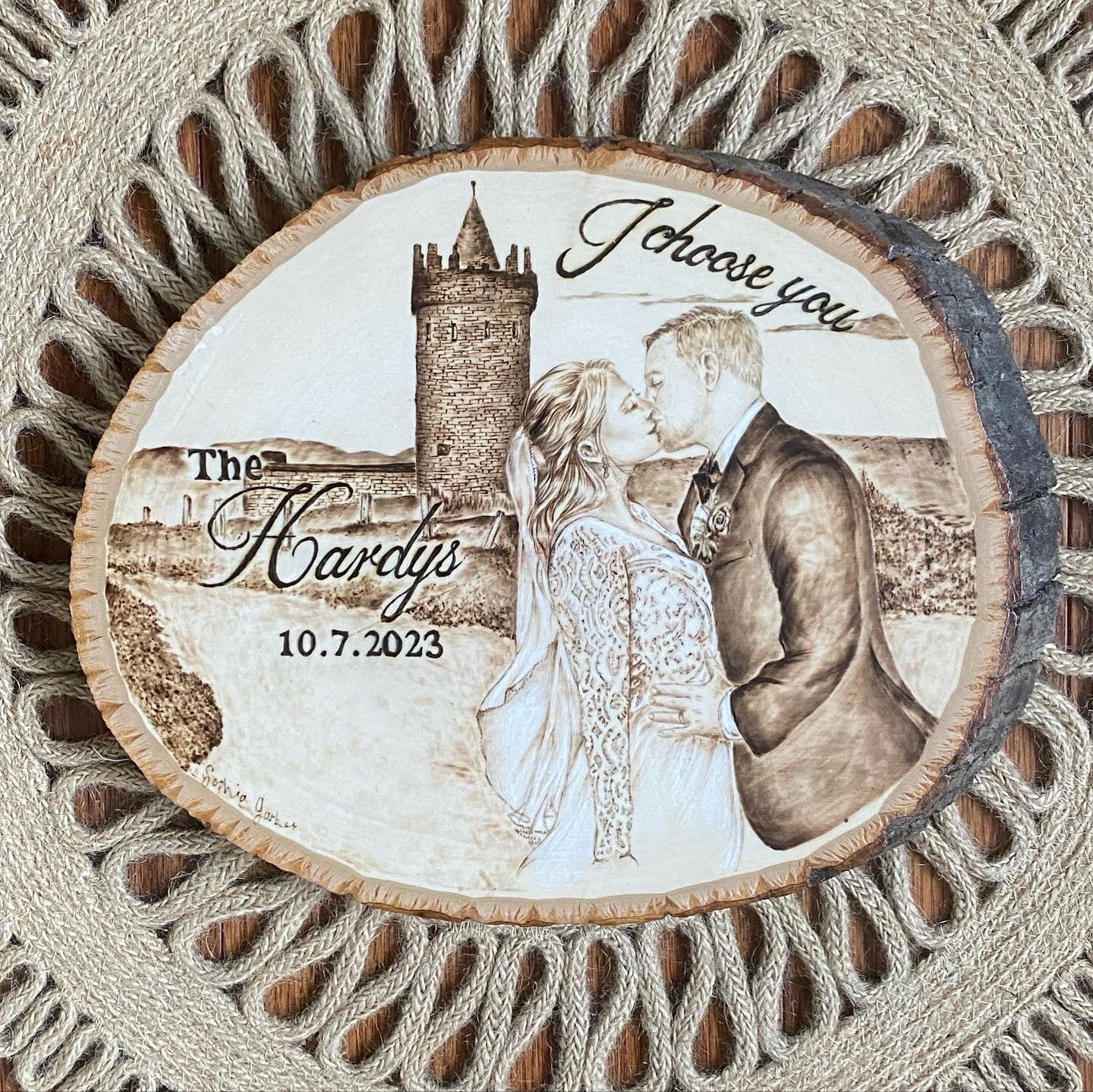 Custom Woodburned Portrait
