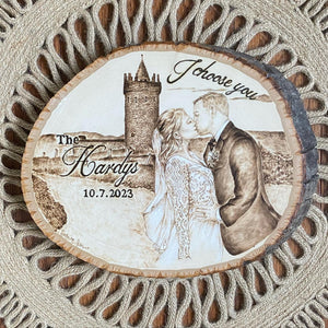 Custom Woodburned Portrait