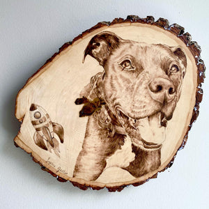 Custom Woodburned Portrait