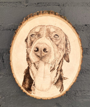 Custom Woodburned Portrait