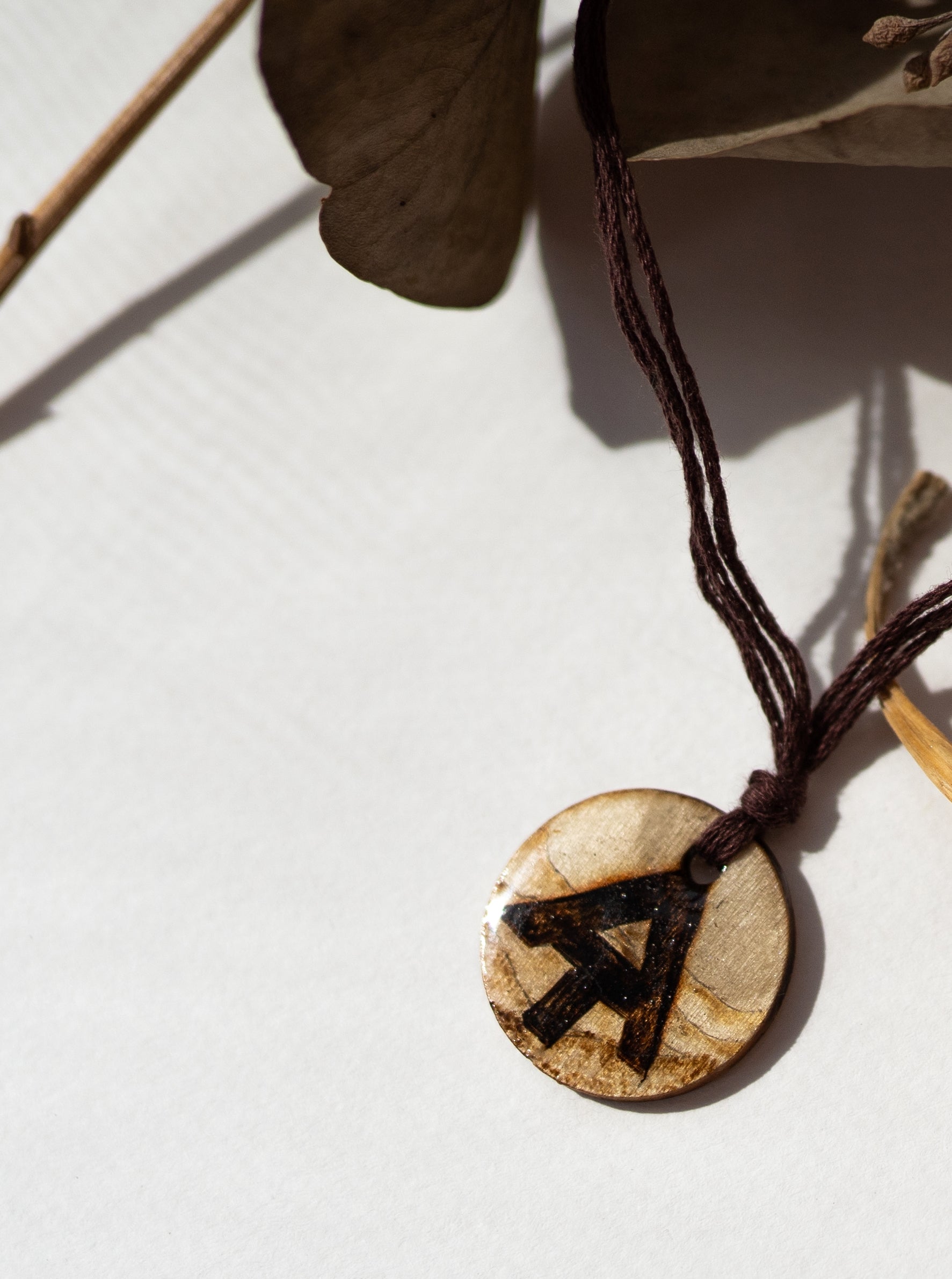 Appalachian Trail Wooden Round Pendent Necklace
