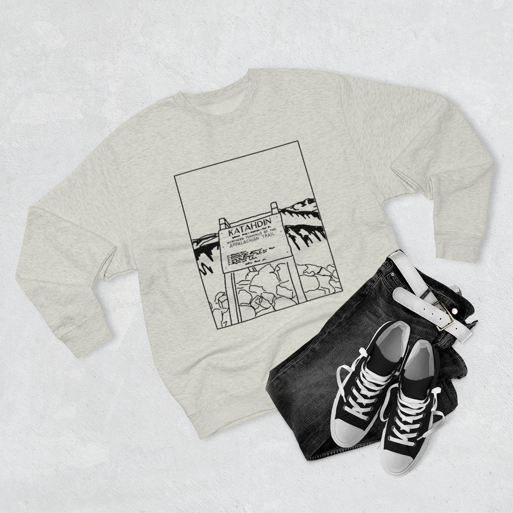 Katahdin Line Drawing Crewneck Sweatshirt